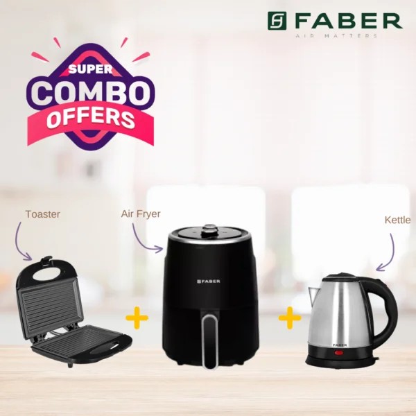 Deals Combo(Air Fryer, Toaster & Kettle)