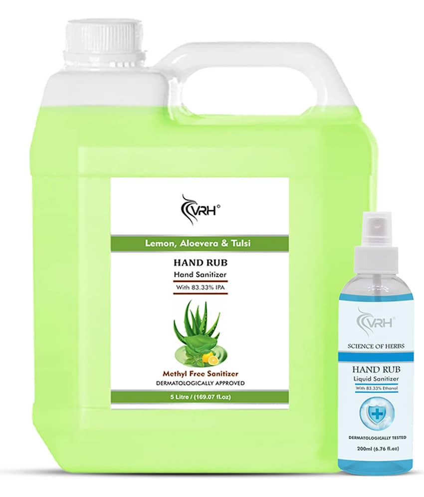 VRH - Antibacterial Hand Sanitizer 5Ltr & 200mL (Pack of 2)