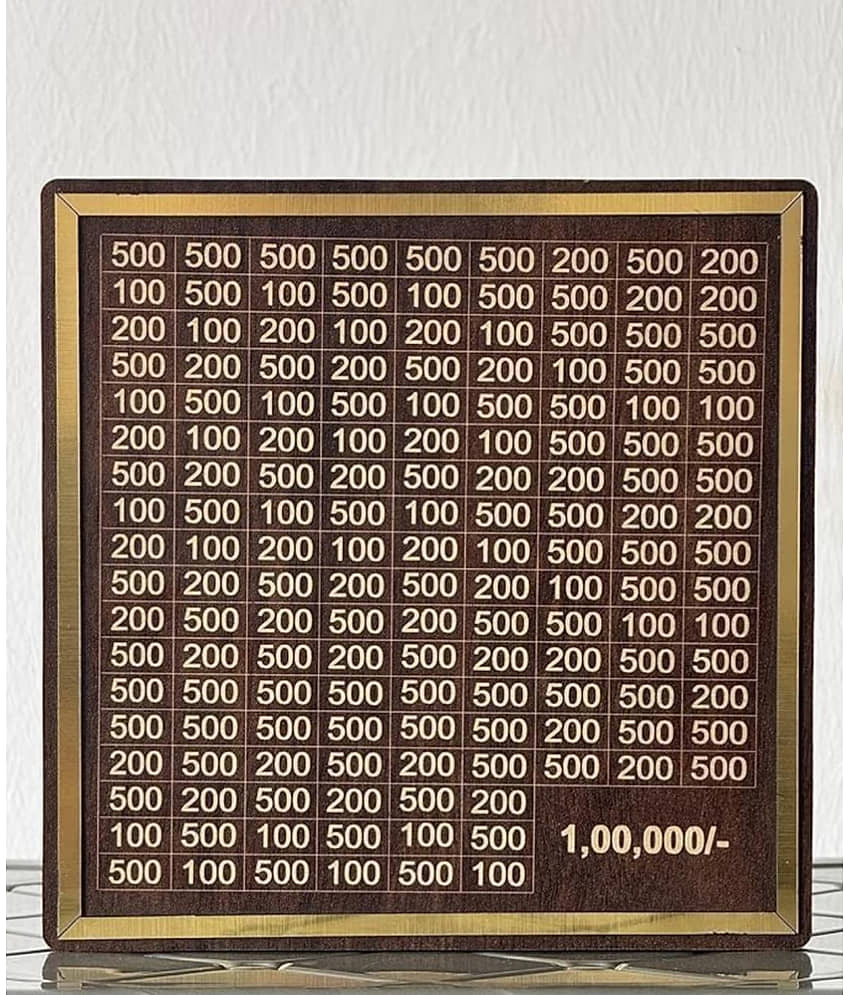 QitmirMKT 100000 Piggy Bank, Wooden Piggy Bank, Money Saving Bank Brown None Piggy Bank ( Pack of 1 ) view 2