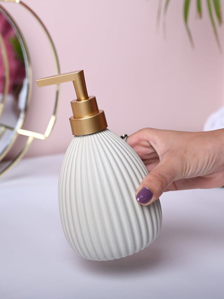 Grey Elegance Soap Dispenser - Cylindrical Shape view 2
