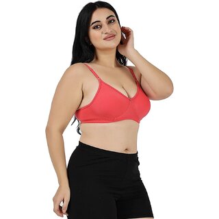 Rose Women's Cotton Rich Non-Padded cloviaa Non-Wired Bra with Double Layered Cups view 2