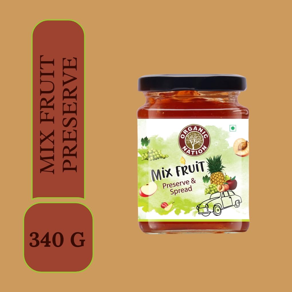 Organic Nation MIXED FRUIT CONSERVE - JAM - Rich in Calcium, Iron and Magnesium - Low Sugar | No Preservatives | For family and kids 340 g view 2