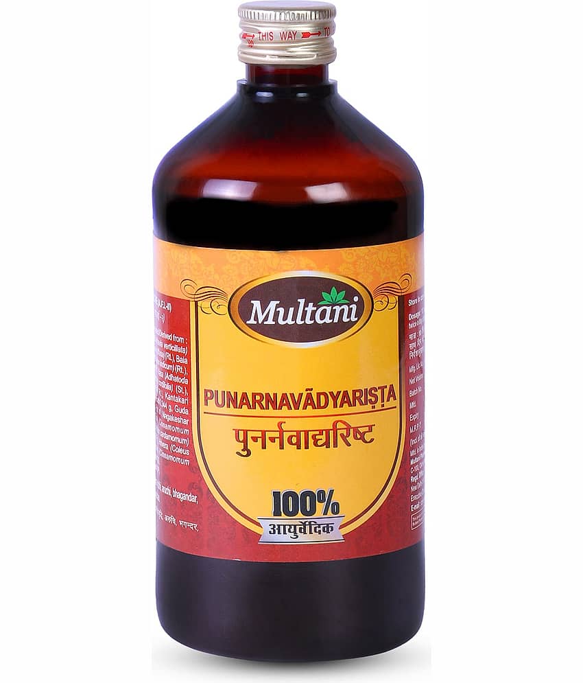 Multani Ayurvedic Punarnavadyarista Liquid Remedy For Liver, Kidney, Urinary & Abdominal Disorders - 450ml (Pack of 1)