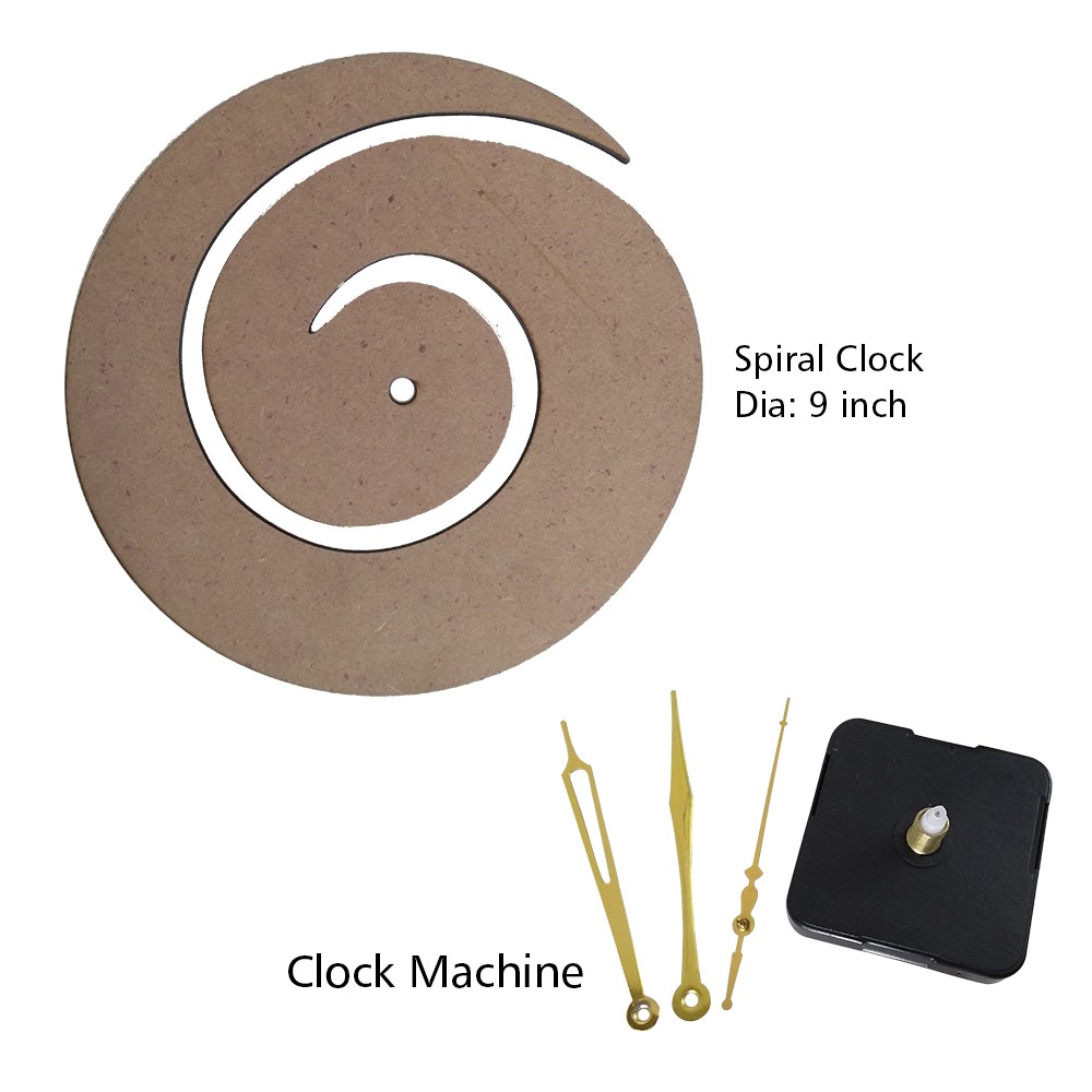 Pen Mandala on MDF Spiral Clock DIY Kit by Penkraft view 2