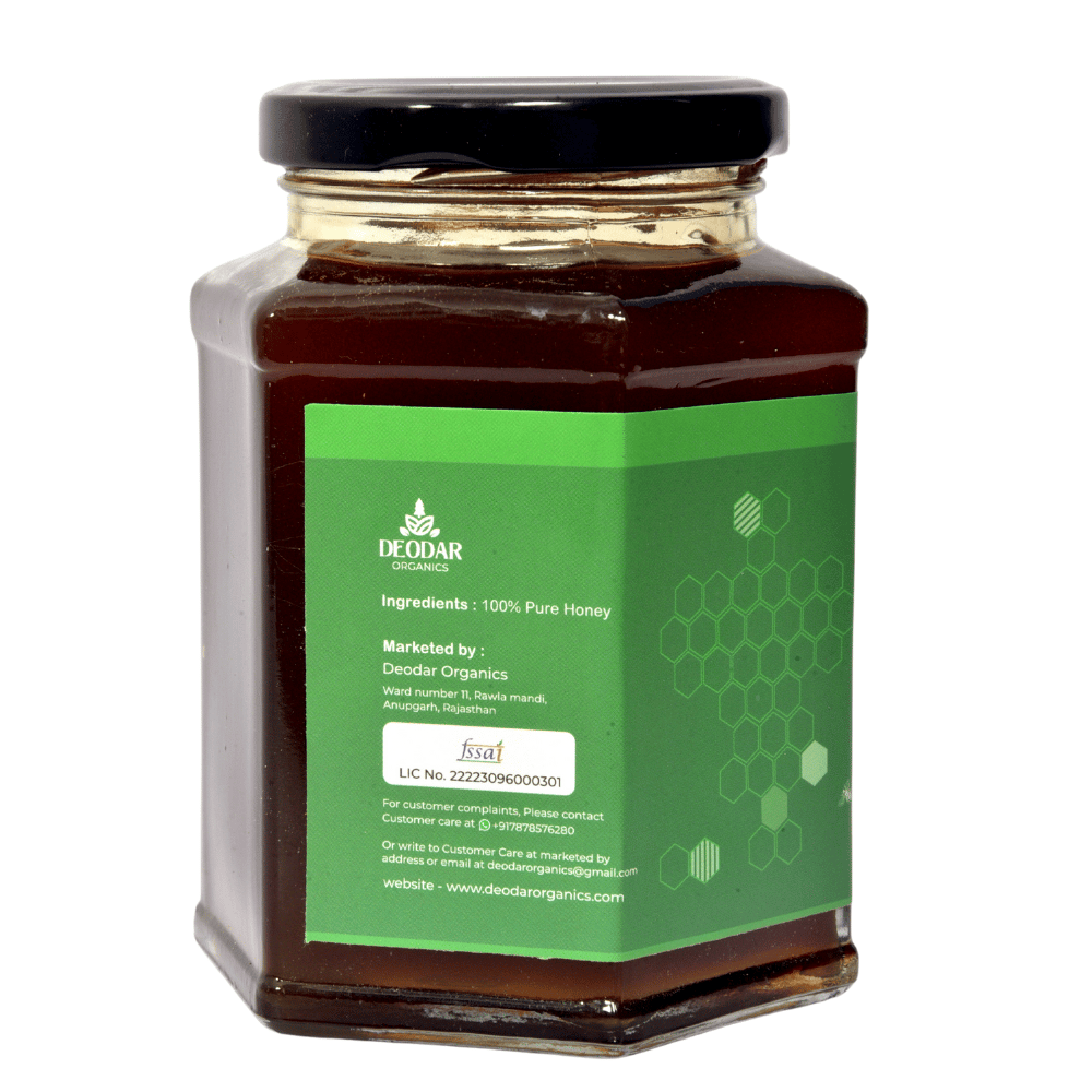 Deodar Organics' Wild Sariska Forest Natural & Raw Honey| Fresh Unprocessed & Unheated Original Honey| No Additives Or Preservatives| 100% Pure view 2