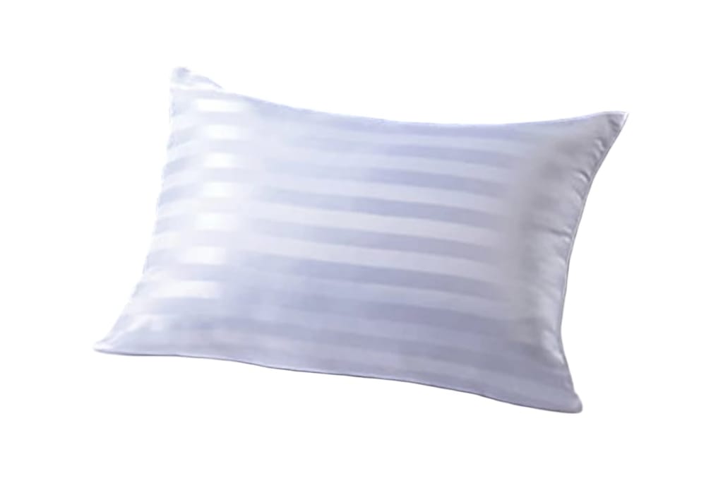 White Striped Pattern Microfiber Sleeping Pillow