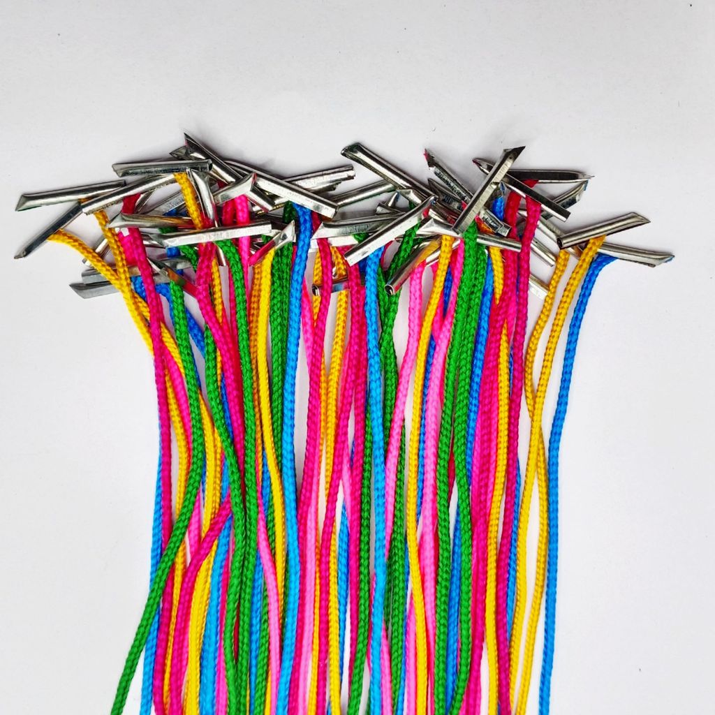 Multicolor Office File Tags - 8 Inches Long (Pack of 100) - Strong Treasury Paper with Thread � Ideal for Files, Exam Papers, Documents - Medium/Standared Size view 2