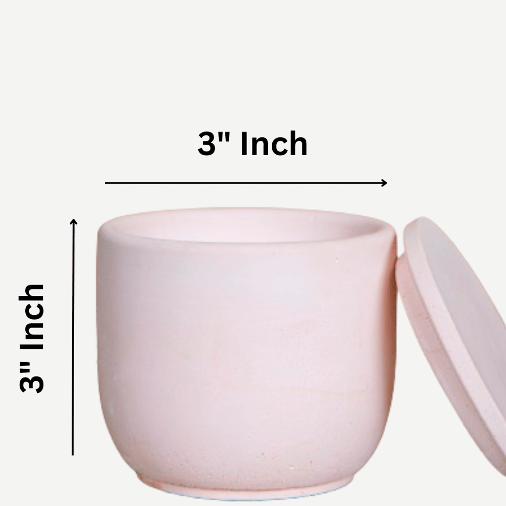 CHANN STUDIO Gcrete Small Jar 3" Baby Pink view 2
