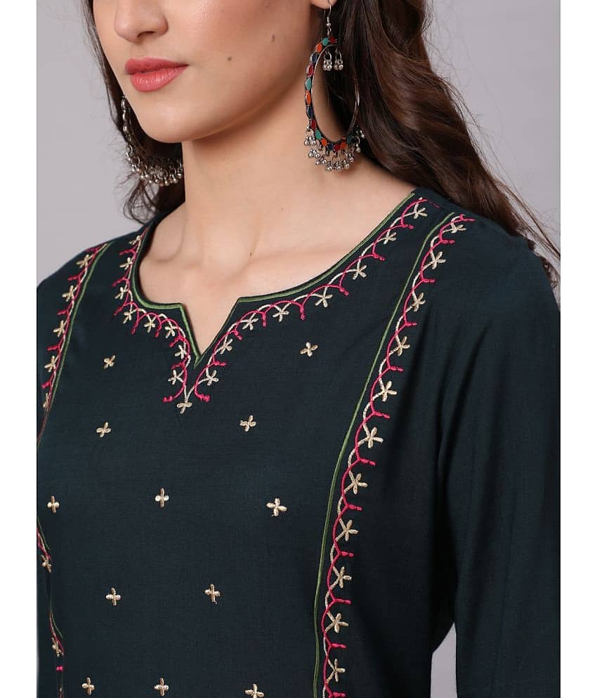 Antaran - Blue A-line Rayon Women's Stitched Salwar Suit ( Pack of 1 ) view 2