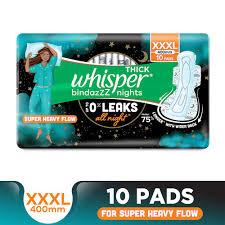 WHISPER ULT NIGHTS XXXL 10PADS