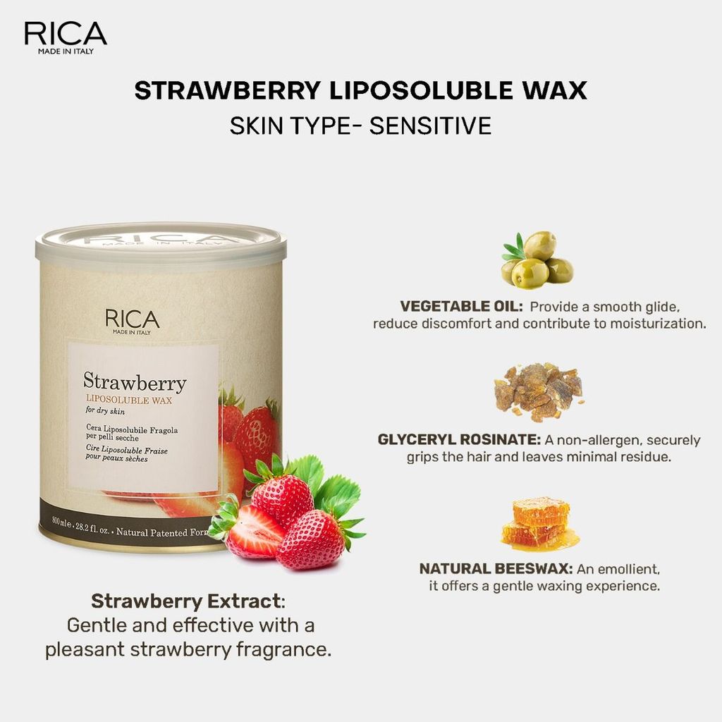 Rica Strawberry Wax (800 ml) view 2