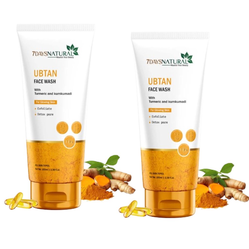 Ayurvedic Ubtan Face Cleanser (Pack of 2) 100ml each – Deep Cleansing Face Wash for Acne, Dark Spots & Oil Control Best Tan Removal & Skin Brightening Haldi Ubtan Face Wash for Women & Men Sandalwood Face wash view 2