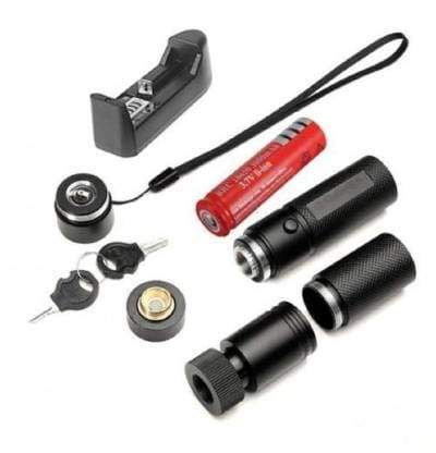 High Powered Military Burning Green Laser Pointer 650nm, Black Cat 500mW Rechargeable Green Laser Pointer Party Pen Disco Light 5 Mile + Battery view 2