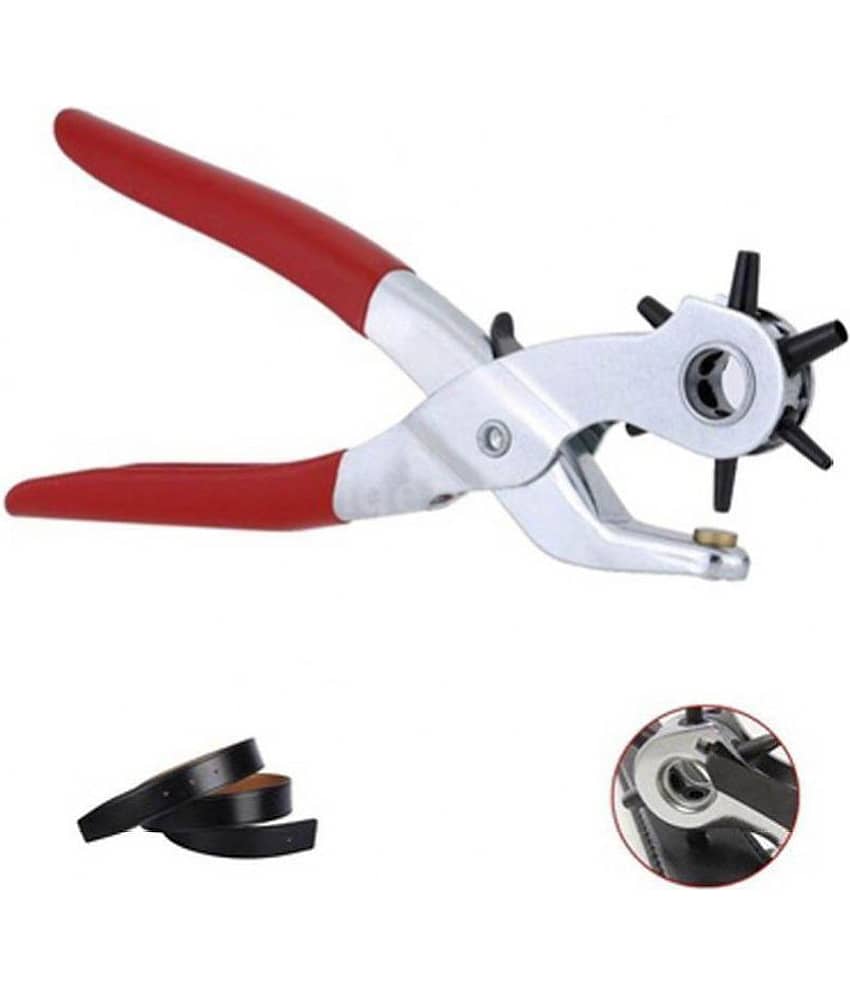 Revolving Leather Canvas Rubber Belt Holes Punch Plier (Length 8.5cm) view 2