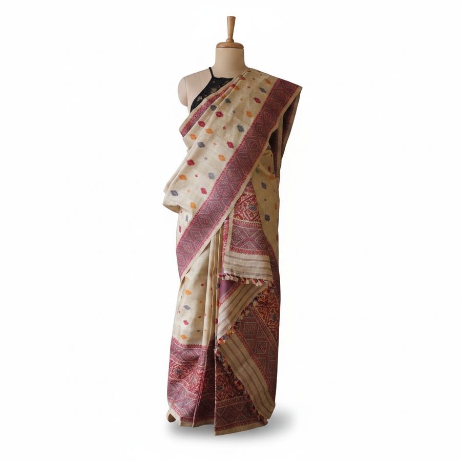 Handwoven Traditional Cotton Saree view 2