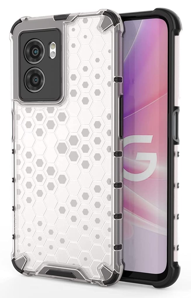 Faircost Hybrid Shockproof Back Cover for Oppo K10 5G/A57 5G Hard Outside Soft Inside- (Polycabonate::Transparent) view 2