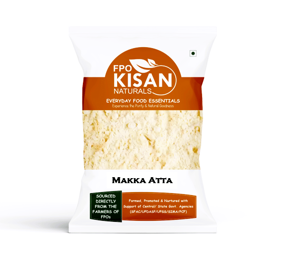 FPO Kisan Naturals Makka Atta (Maize Flour) - Pure & Natural Everyday Essential