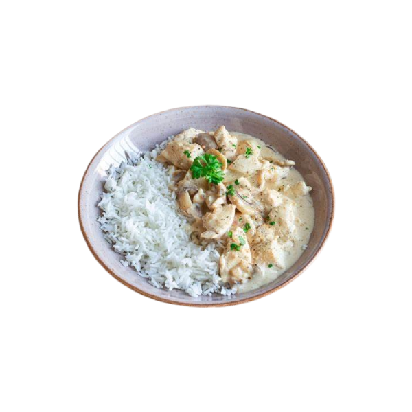 Chicken Stroganoff With Herbed Rice