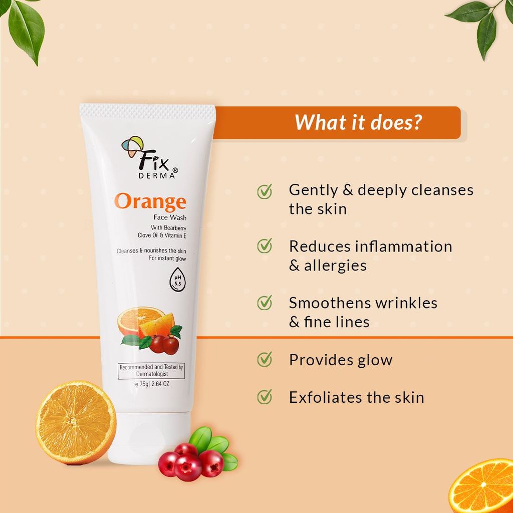 Fixderma Orange face wash view 2