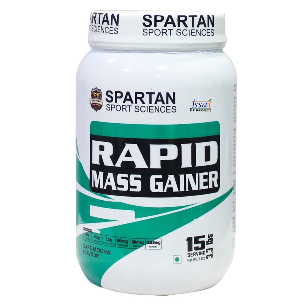 SPARTAN SPORT SCIENCES Rapid Mass Gainer | Muscle Mass & Weight Gainer Powder with Highest Protein and Carbohydrates with Added Multivitamins & Minerals for Men & Women view 2