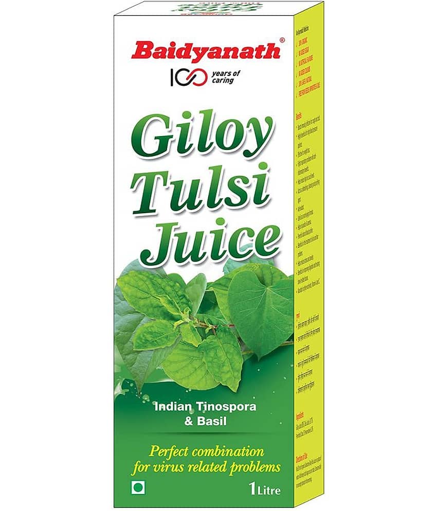 Baidyanath Giloy Tulsi Herbal Juice - 1000ml|Helps Boost Immunity & Promotes Good Health (Pack of 3)