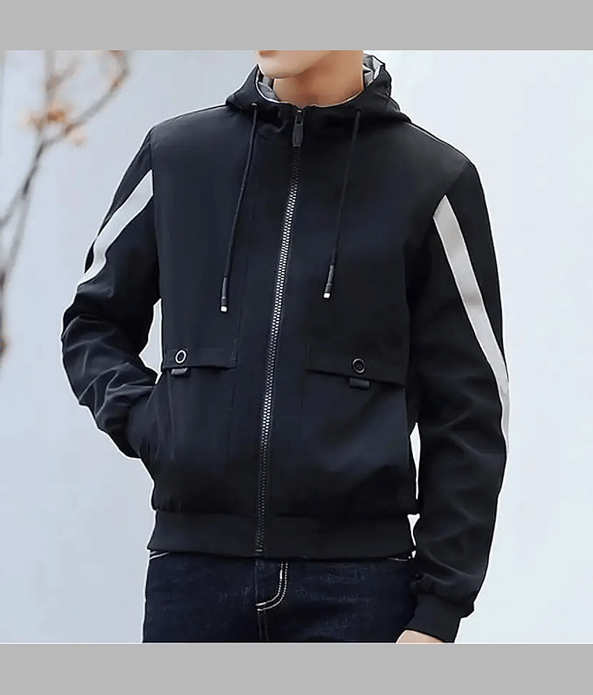 Mashaykh Polyester Men's Windcheater Jacket - Black ( Pack of 1 ) view 2