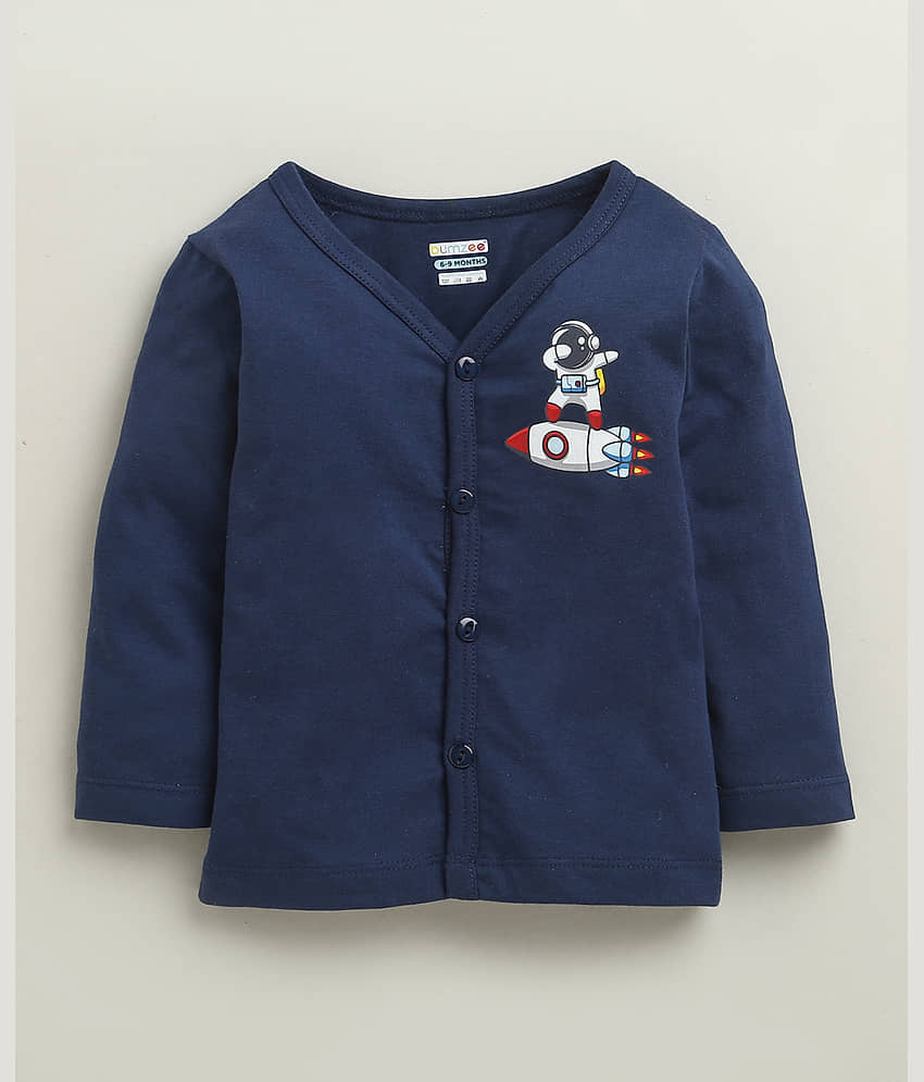 BUMZEE Pack of 3 Baby Boys Cotton T-Shirt ( Navy ) view 2