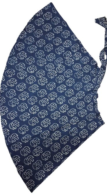 Hand block print wrap skirt view 2