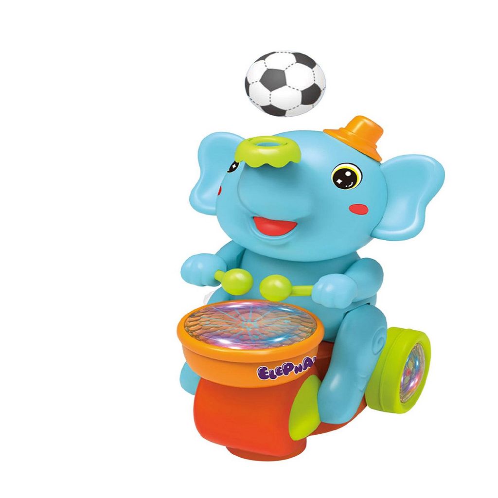 Elephant Musician Toy with Levitation Ball on Nose Along with Dazzling Light Drum Sound Music and Elephant Sound for Baby Toys and Toys for Boy Girl (Multicolor, Pack of 1) view 2