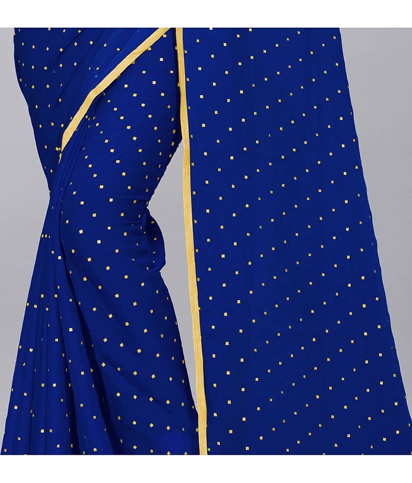 Rhey Chiffon Printed Saree With Unstitched Blouse Piece ( White ) view 2