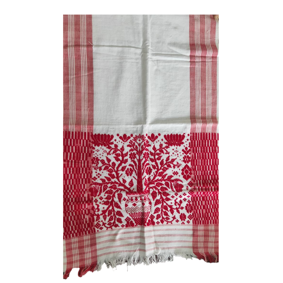 TRADITIONAL ASSAMESE HANDWOVEN GAMOSA view 2