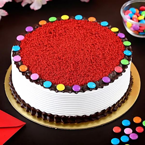 Red Velvet Gems Cake Half Kg view 2