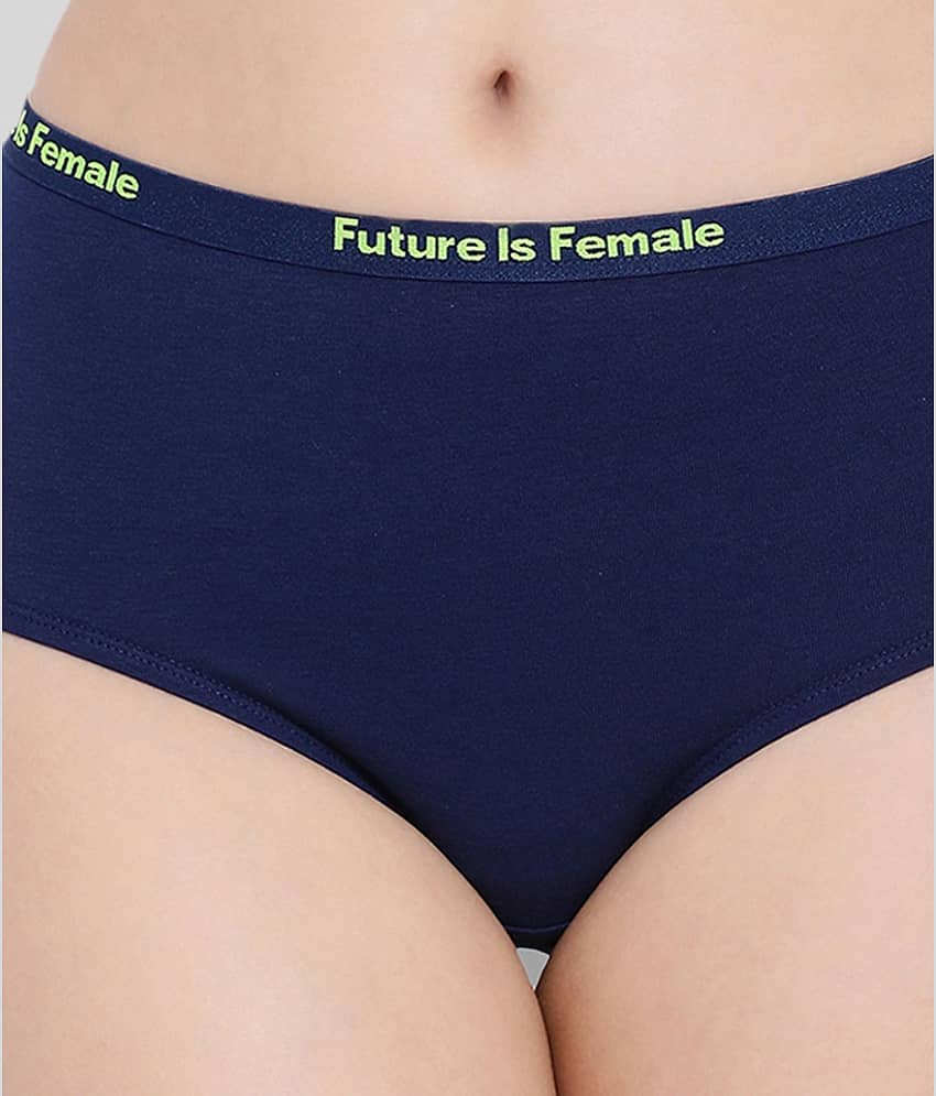 Clovia Cotton Solid Women's Hipsters ( Navy ) view 2