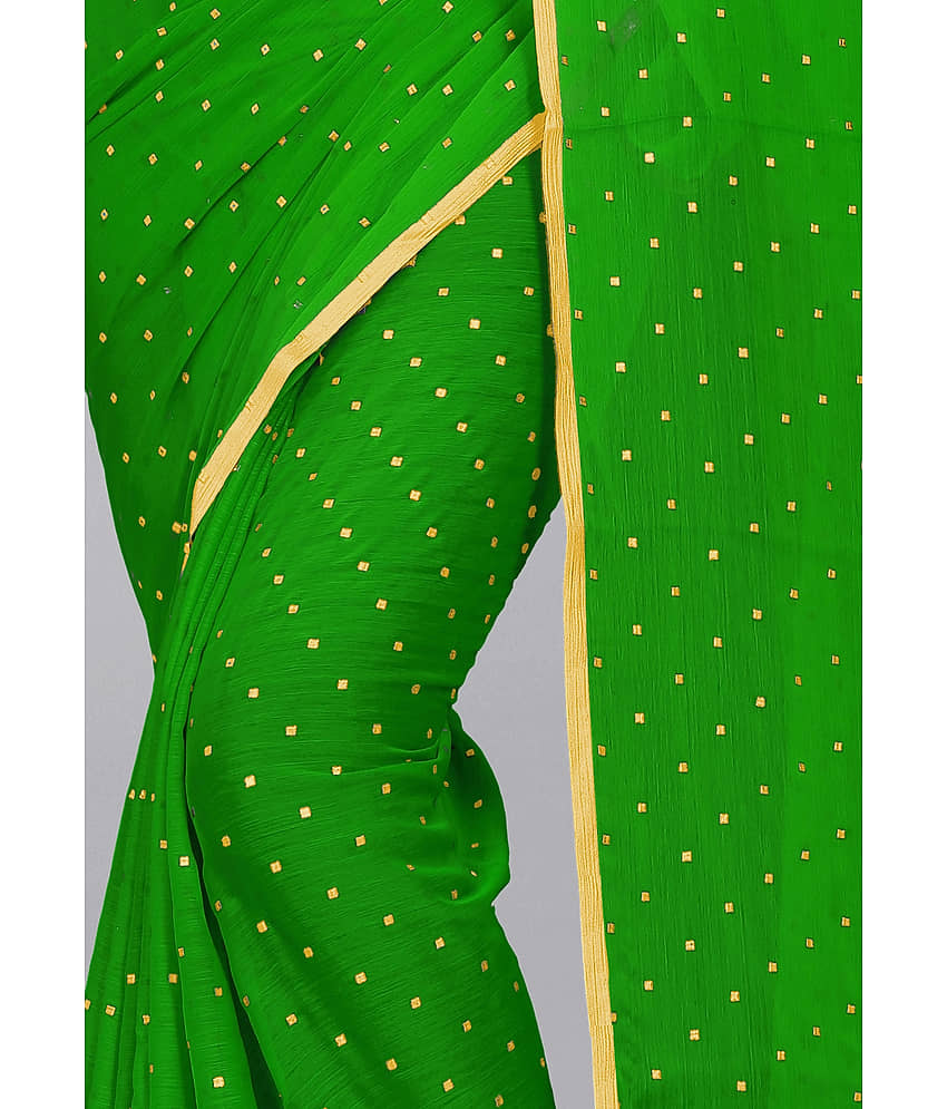 Rhey Chiffon Printed Saree With Unstitched Blouse Piece ( Blue ) view 2