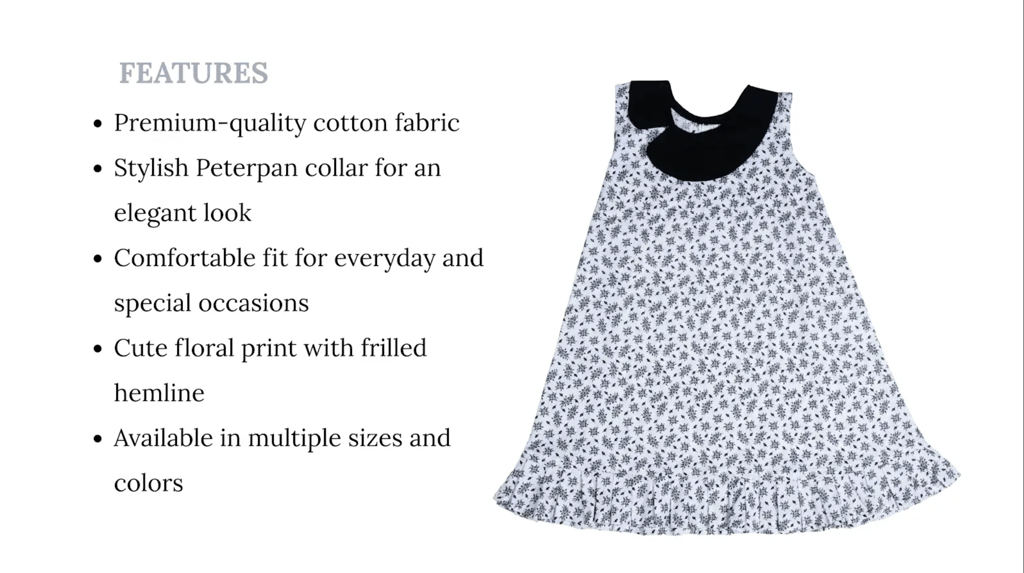 Peterpan Collar Frock 1 Piece Each view 2
