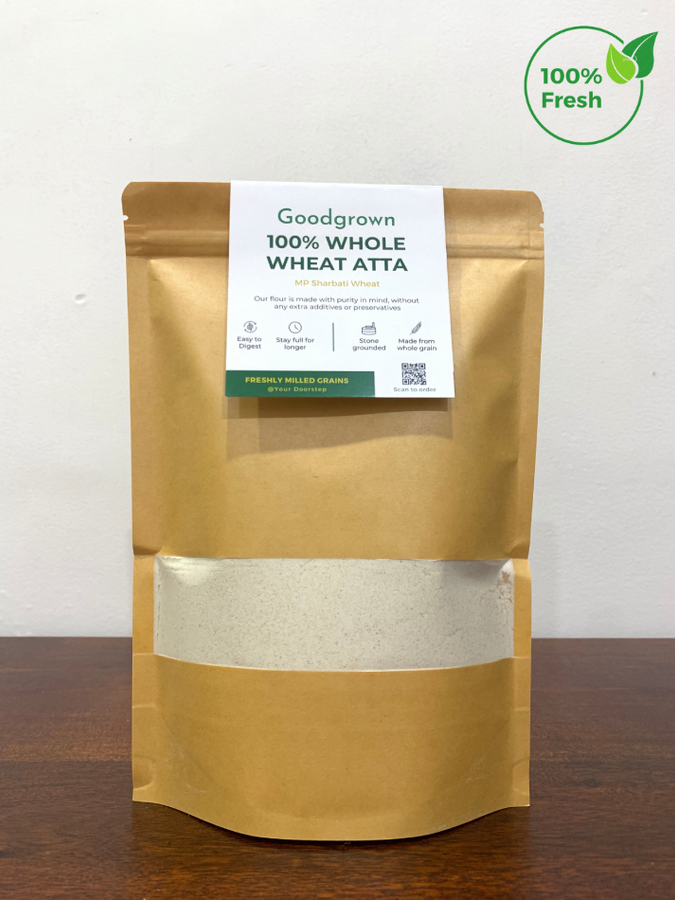 100% Whole Wheat Atta-MP Sharbati - 3 kg