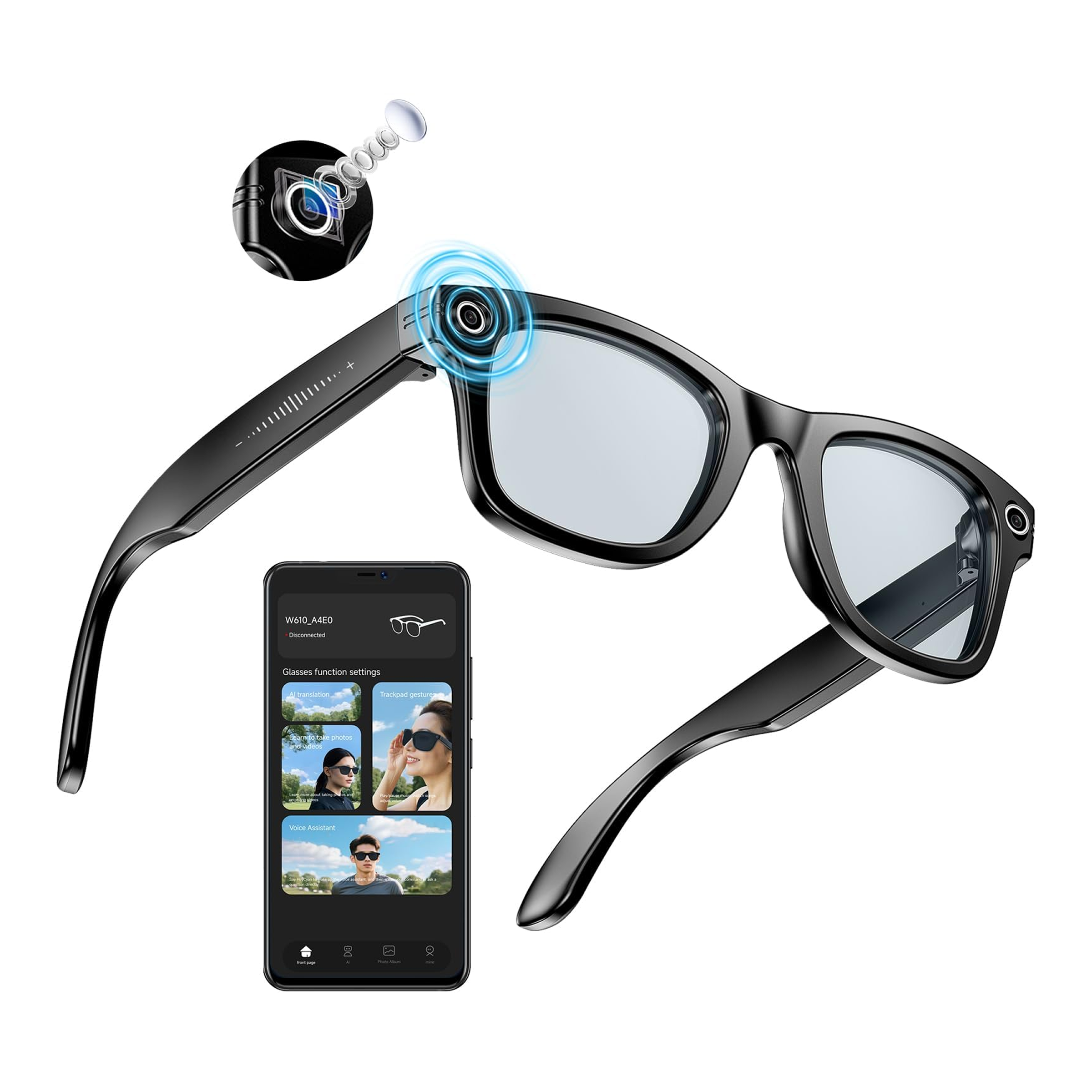 Q2 VISION AI Smart Glasses view 2