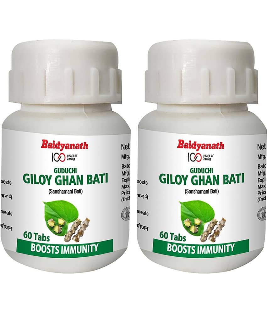 Baidyanath Giloy (Guduchi) Ghan Bati Tablet 60 No.S (Pack of 2)