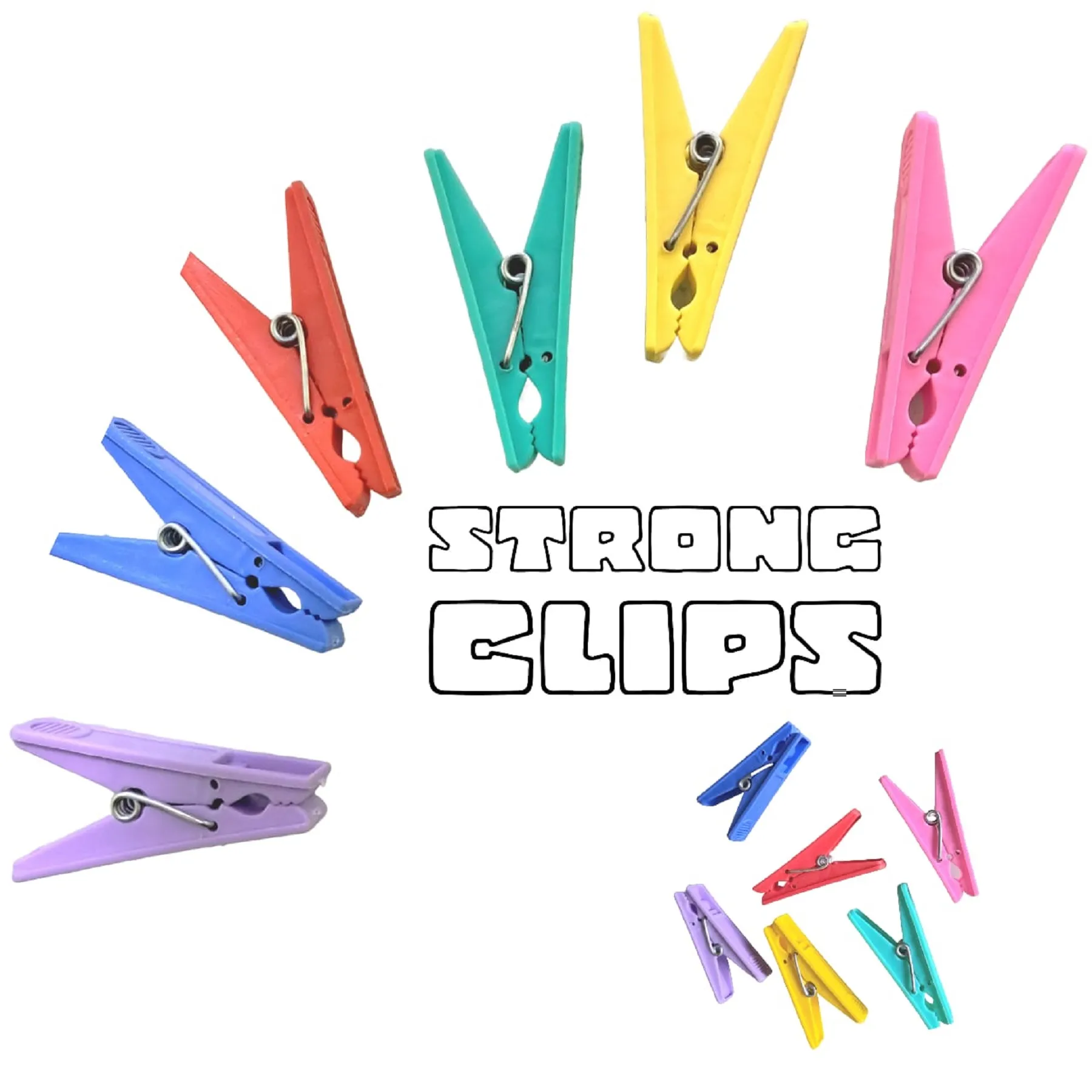 Multicolour Cloth Clips for Drying Clothes/Plastic Hanging Peg view 2