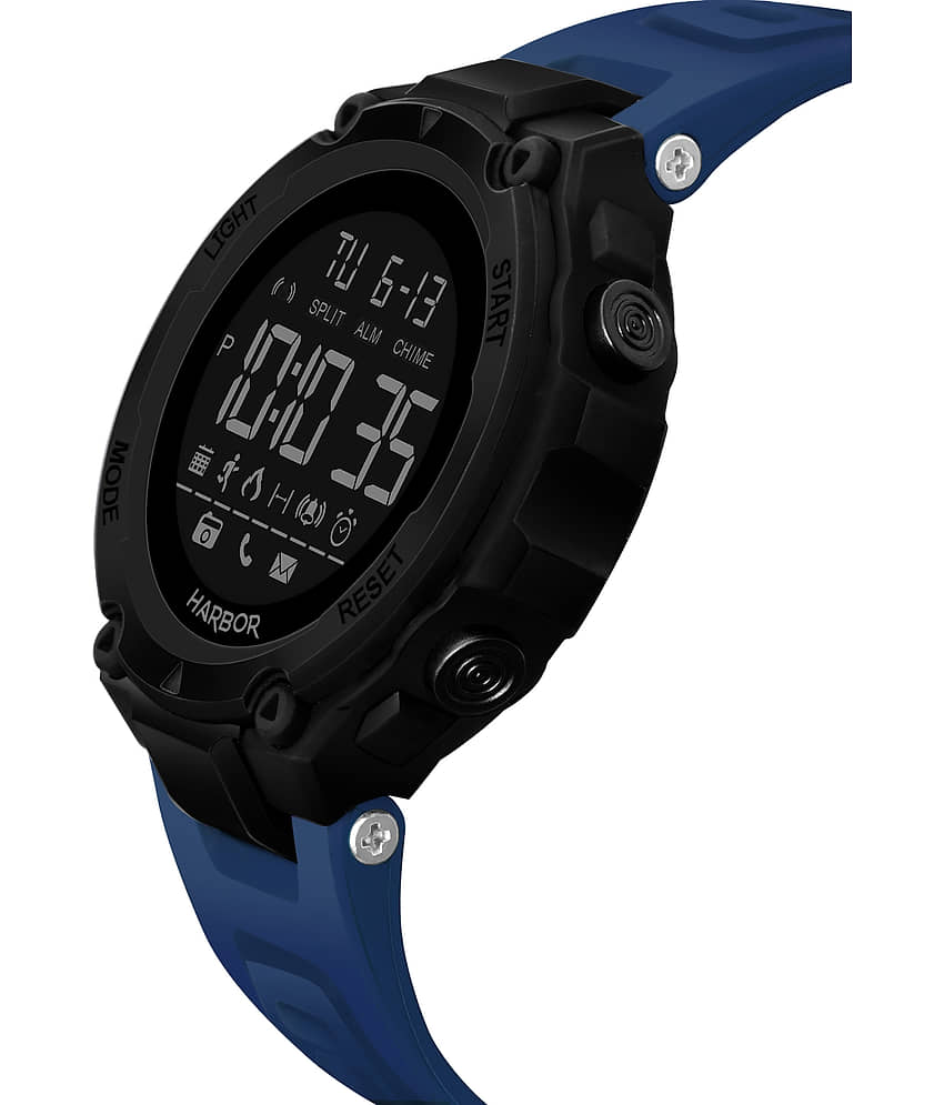 Harbor Blue Silicon Digital Men's Watch view 2