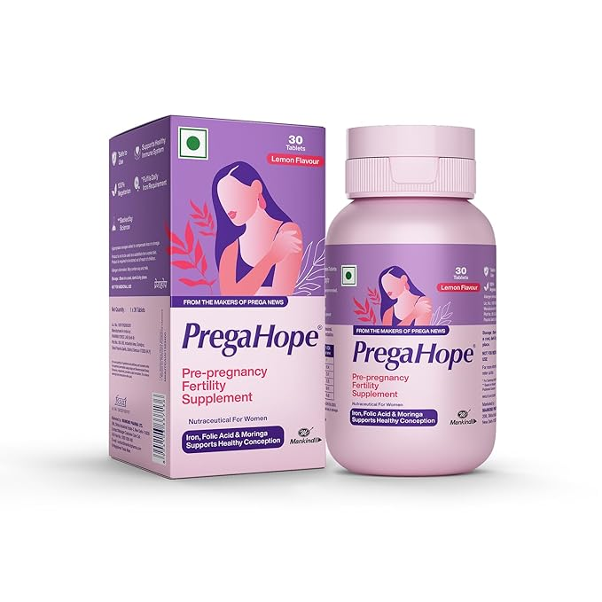 PregaHope Pre-pregnancy Fertility Supplement with Iron Folic Acid & Moringa | 30 Tab