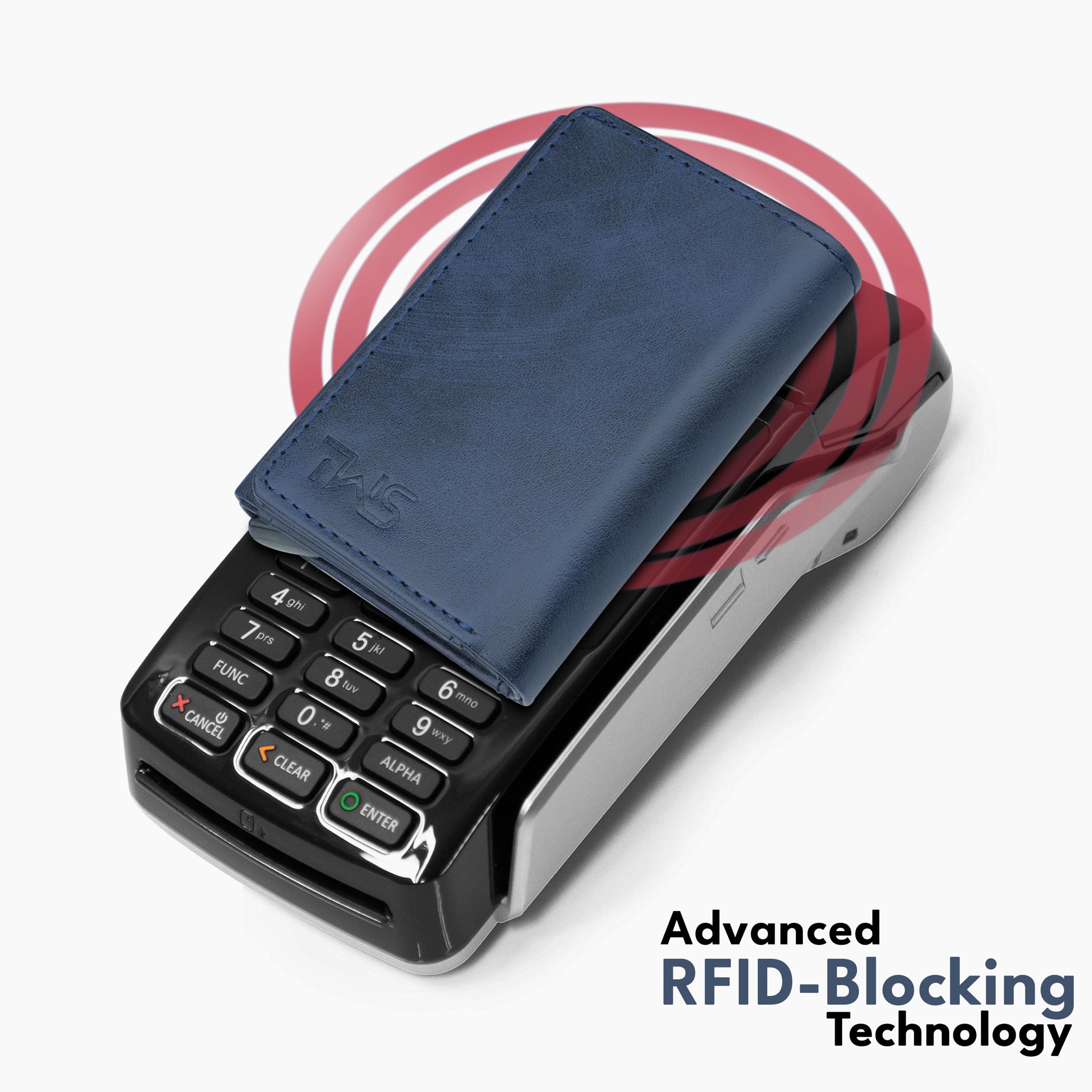 The Wallet Store Maverick RFID Protected Wallet CardHolder - Blue view 2