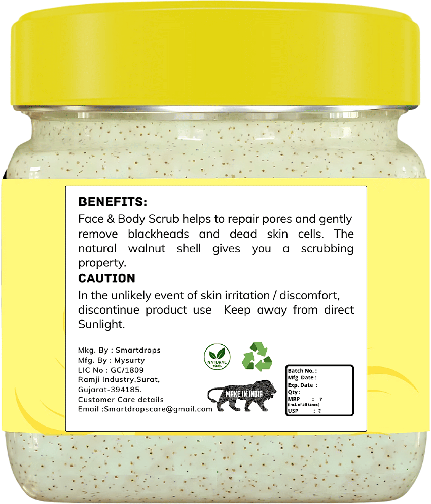 Smartdrops Moisturization & Nourishment Facial Scrub For Men & Women ( Pack of 1 ) view 2