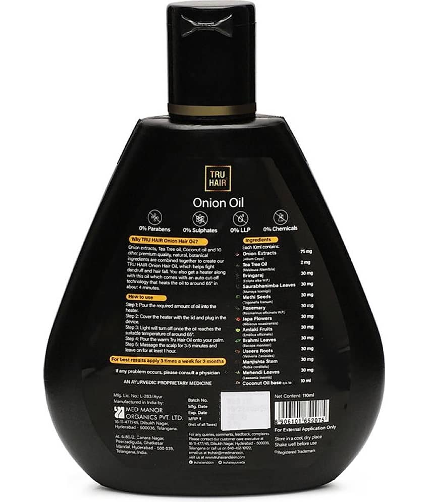 TRU HAIR & SKIN Onion Hair Oil with Free Heater, 50 ml view 2