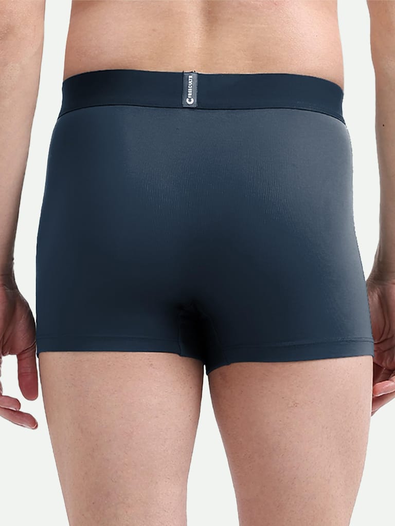 Freecultr Men's Underwear Anti Bacterial Micromodal Airsoft Trunk - Non Itch No Chaffing Sweat Proof - Pack of 1-Space Blue view 2