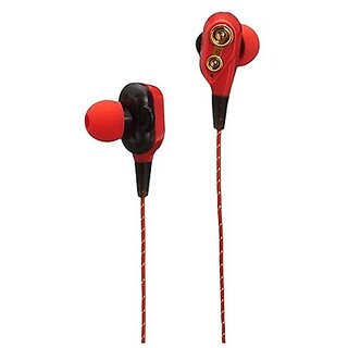 Unv 4Dbase Wired In Ear Earphone With Mic (Red) view 2