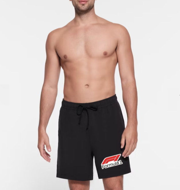 Men's Black F1 Oversized Shorts view 2