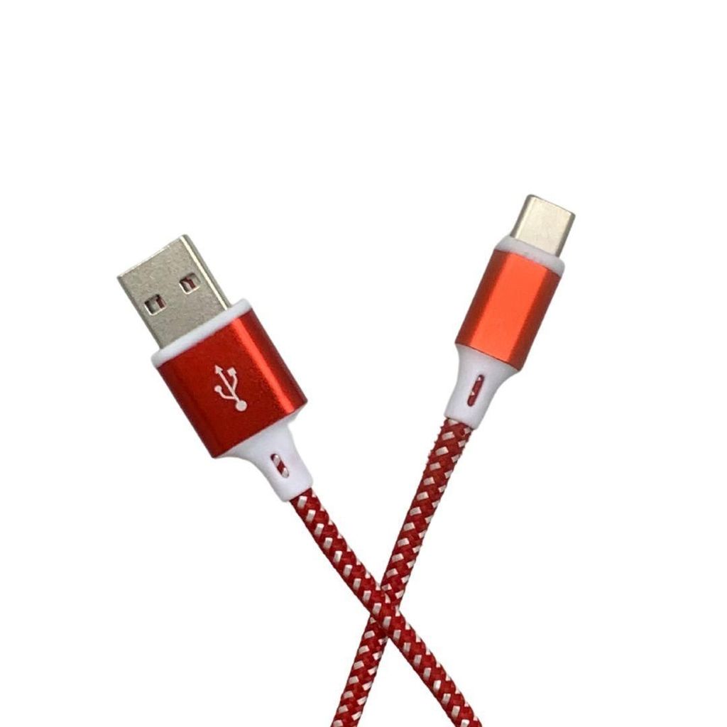 Champion USB to Type-C 65W Data Sync & Charging Cable Braided for all Android & USB Type-C Devices (Red) view 2