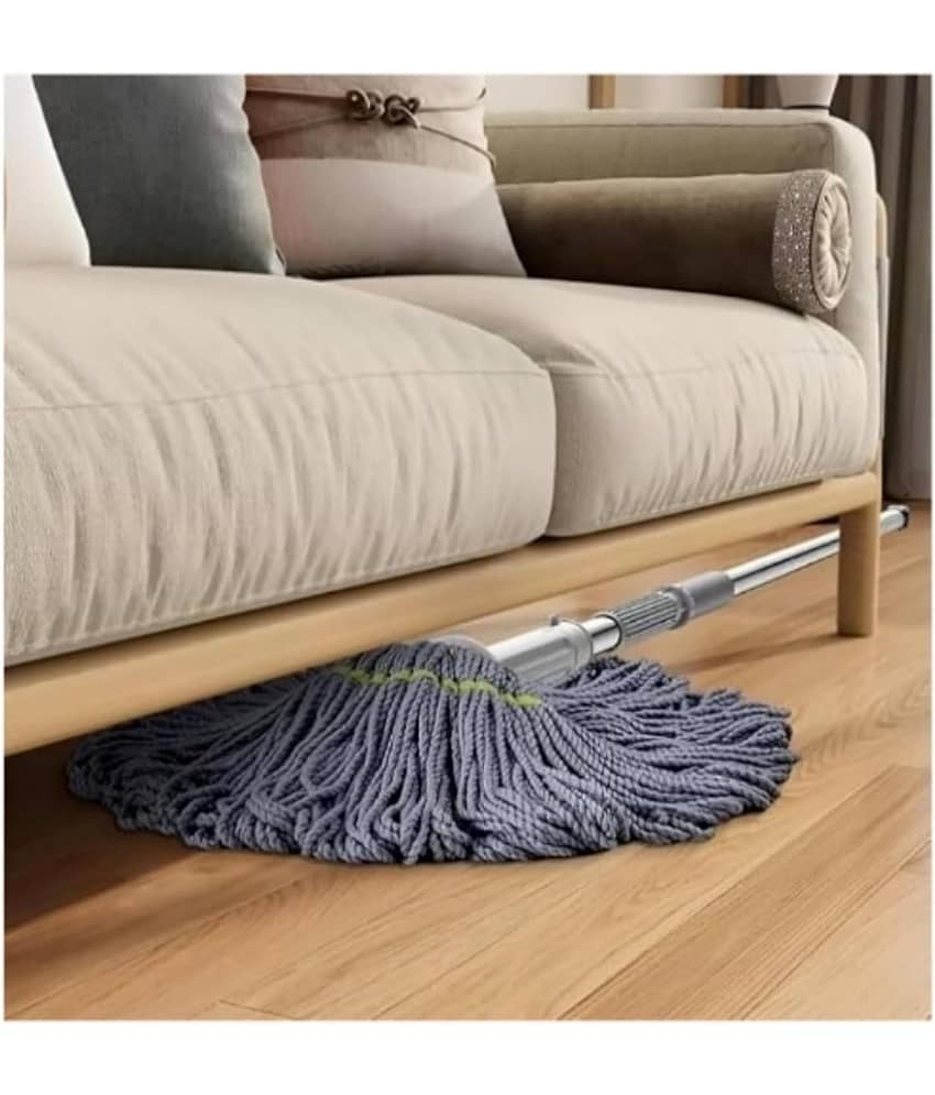 Theos Self-Wringing Twist Mops for Floor Cleaning, Microfiber Floor mop with 47 " Long Handle, Easy Wringing Mop for Hardwood Commercial Microfiber Twist Mop for Floor Cleaning, Squeeze Twist Mop Stick, Durable Dust Easy to Use Floor Cleaner view 2