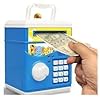 Braintastic ATM Bank for Kids, Battery Operated, Password Protected, Auto Door with Light and Music (Blue) view 2